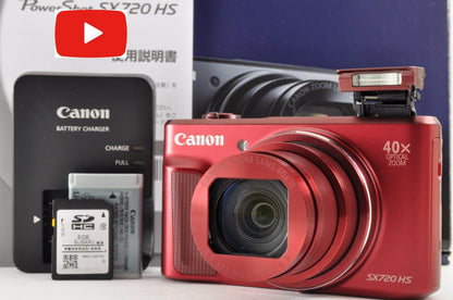 [Top Mint in BOX] Canon PowerShot SX720 HS 20.3MP Compact Digital Camera RED JPN
