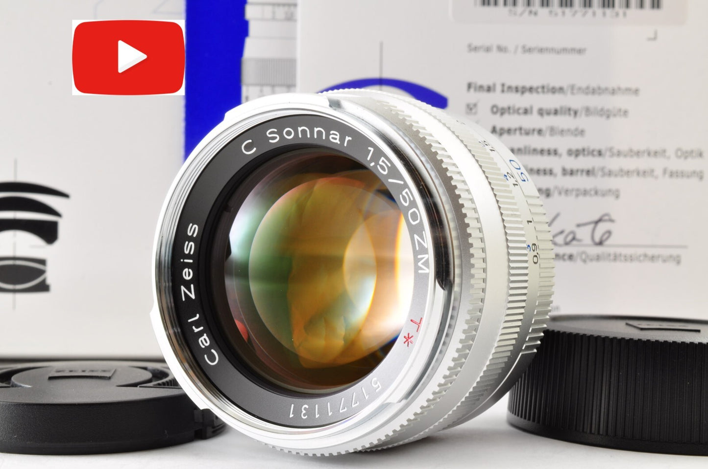 [MINT] Carl Zeiss C Sonnar 50mm F/1.5 ZM T* Lens Silver for Leica M From JAPAN