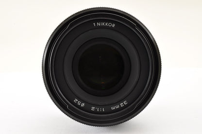 Nikon 1 NIKKOR 32mm f/1.2 BLACK RARE for Nikon CX Format w/ Hood JPN [Mint+++]