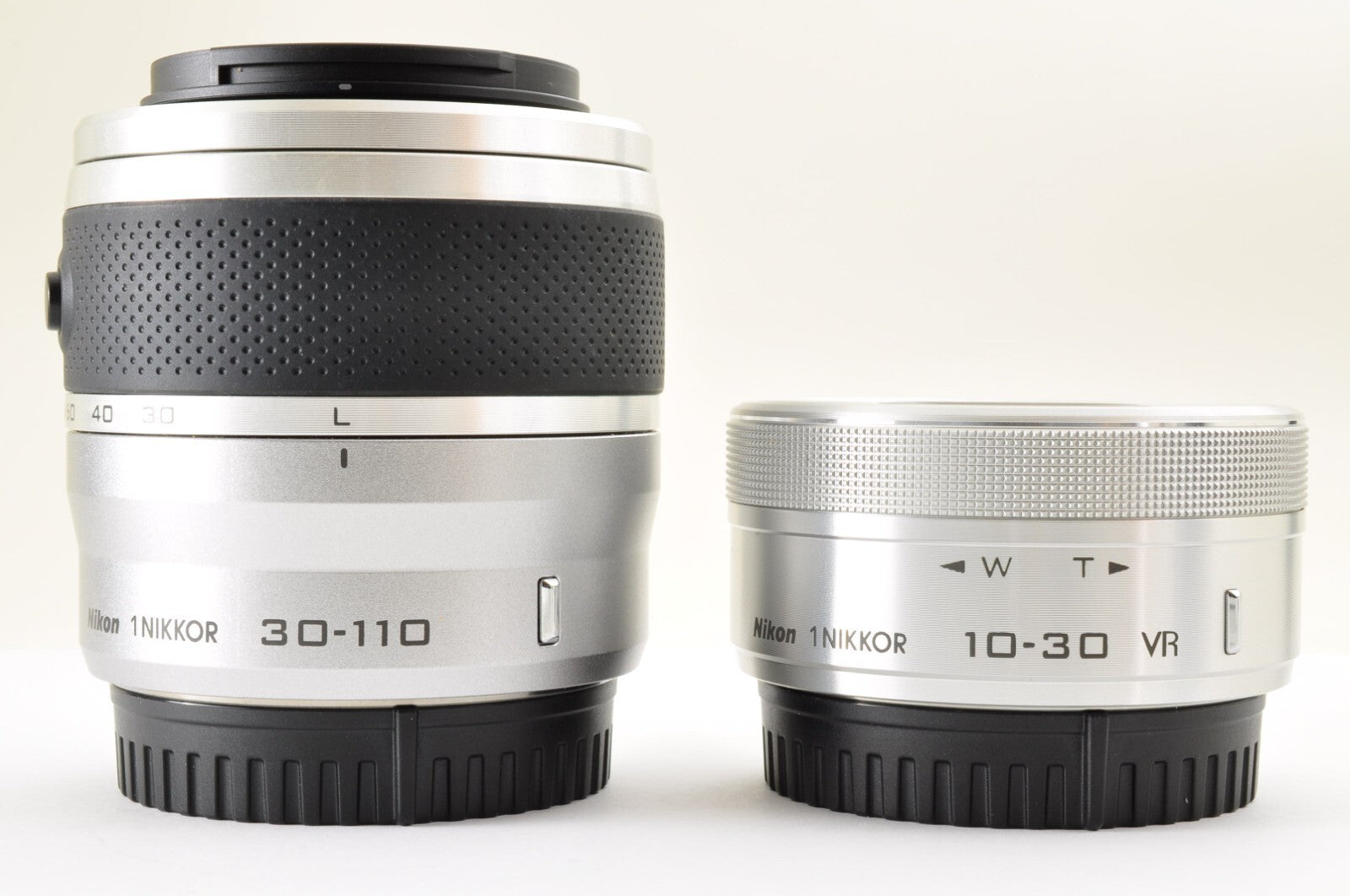 [Top Mint+++ SC: 8] Nikon 1 J4 Silver Double Zoom Kit 10-30mm VR & 30-110mm JPN