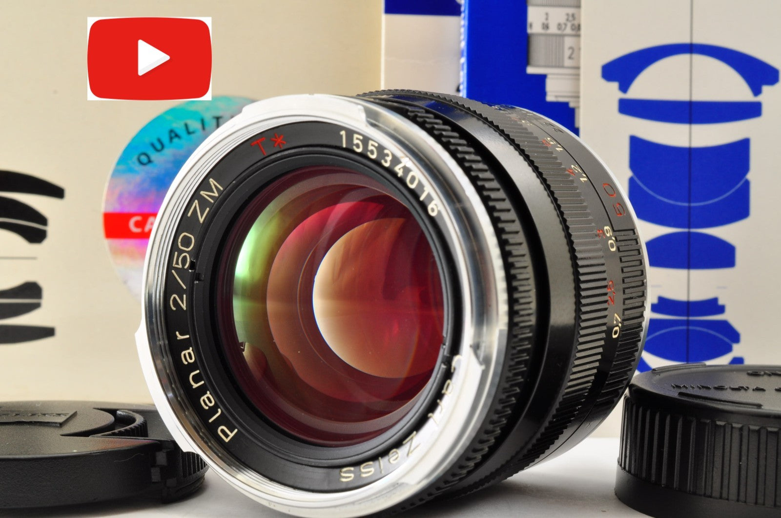 [Mint in BOX] Carl Zeiss Planar 50mm F/2 ZM BLACK Leica M Mount Lens From JAPAN