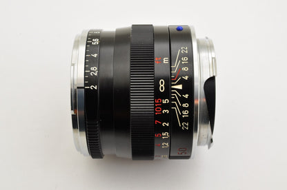 [Mint in BOX] Carl Zeiss Planar 50mm F/2 ZM BLACK Leica M Mount Lens From JAPAN