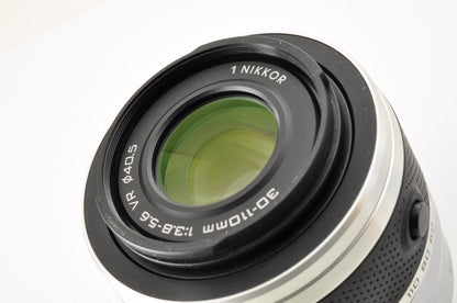[Top Mint+++ SC: 8] Nikon 1 J4 Silver Double Zoom Kit 10-30mm VR & 30-110mm JPN