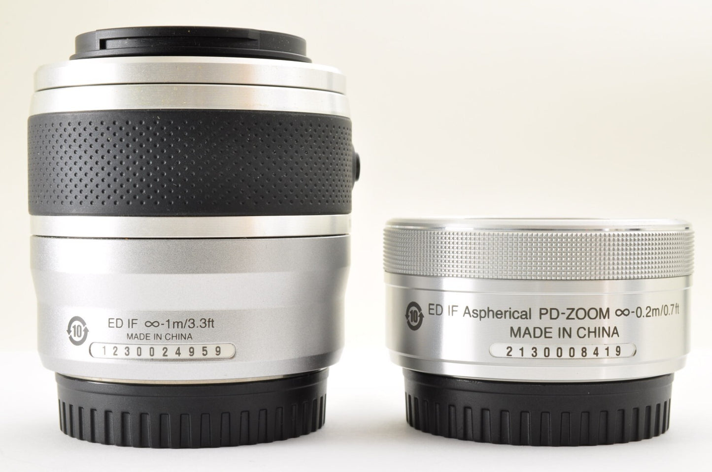 [Top Mint+++ SC: 8] Nikon 1 J4 Silver Double Zoom Kit 10-30mm VR & 30-110mm JPN