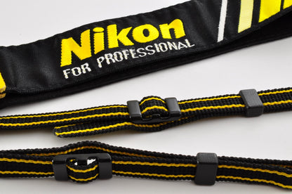 [Duty included] Nikon For Professional Camera Strap Black Yellow White From JPN