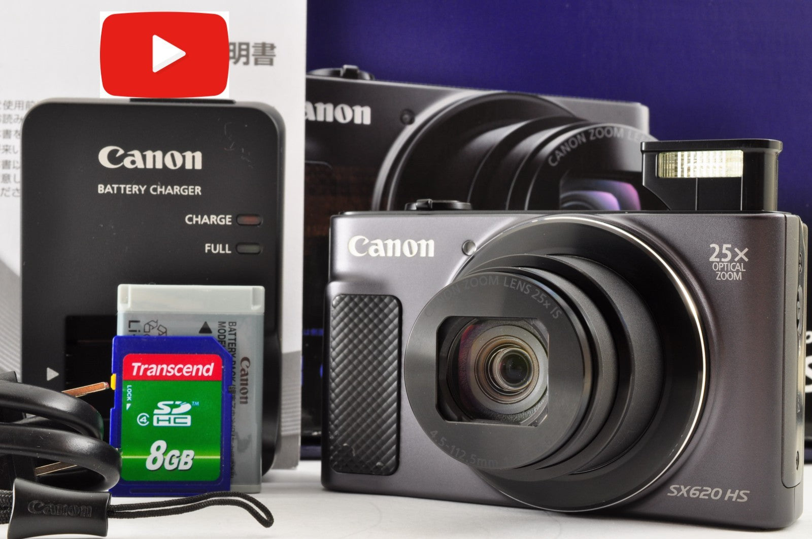 [Mint in BOX] Canon PowerShot SX620 HS 20.2MP 25x BLACK Compact Digital Camera