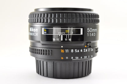 [Mint] Nikon Ai AF Nikkor 50mm f/1.4 D Standard Prime Lens w/ Case From JAPAN