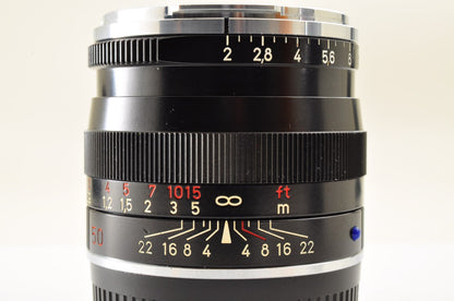 [Mint in BOX] Carl Zeiss Planar 50mm F/2 ZM BLACK Leica M Mount Lens From JAPAN
