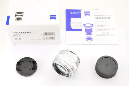 [MINT] Carl Zeiss C Sonnar 50mm F/1.5 ZM T* Lens Silver for Leica M From JAPAN