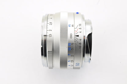 [MINT] Carl Zeiss C Sonnar 50mm F/1.5 ZM T* Lens Silver for Leica M From JAPAN