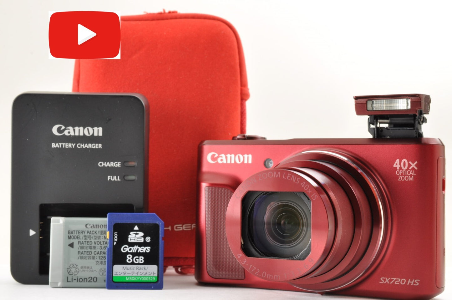 [Top Mint+++] Canon PowerShot SX720 HS RED 20.3MP Compact Digital Camera JAPAN