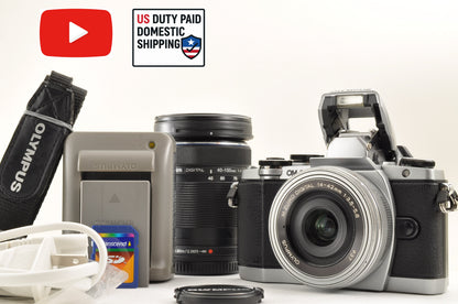 [Mint] OLYMPUS OM-D E-M10 Mirrorless Camera w/ 14-42mm 40-150mm Lens US OR Stock