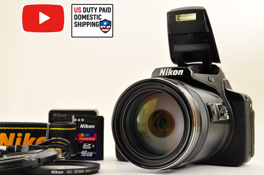 [Top Mint+] Nikon COOLPIX P900 Black 83x zoom 16MP Compact Digital Camera USA
