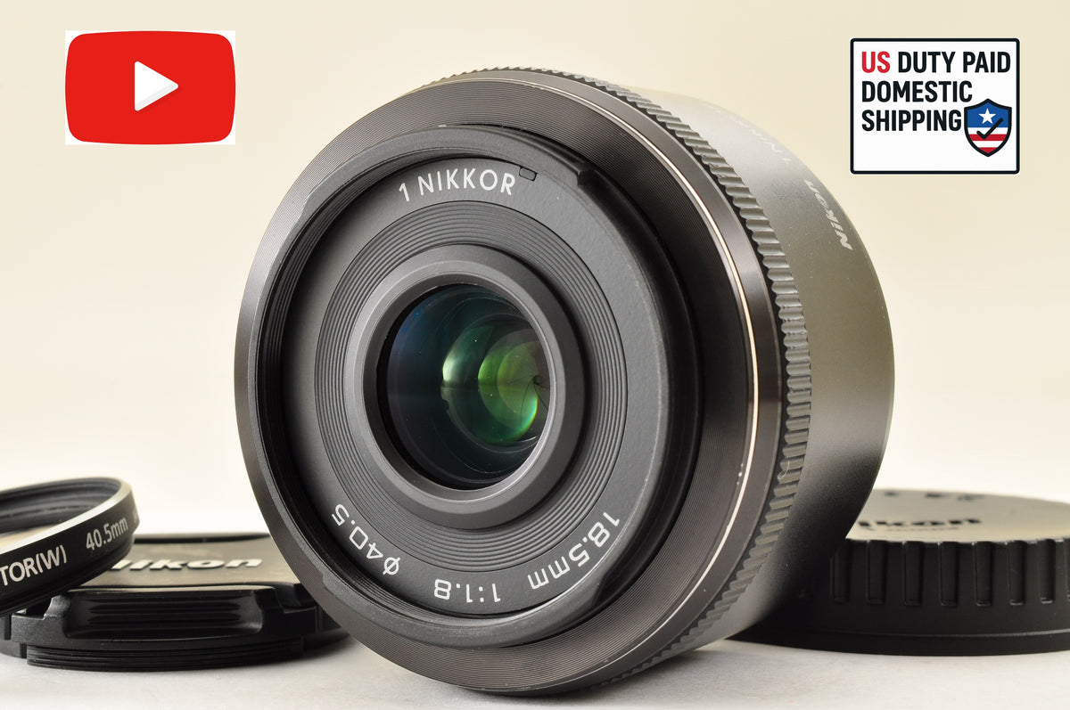 [US Duty Paid] Nikon 1 Nikkor 18.5mm F/1.8 Black Lens for Nikon 1 mount US Ship