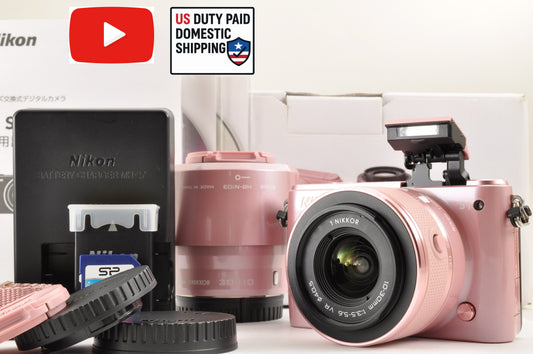 RARE! [Mint+] Nikon 1 S1 PINK Mirrorless Digital Camera  W zoom kit Ship from US