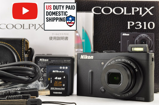 [US Duty Paid] Nikon Coolpix P310 BLACK 16.1MP Compact Digital Camera in BOX