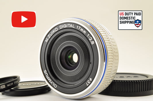 [Top Mint+] OLYMPUS M.ZUIKO DIGITAL 17mm f/2.8 Pancake Lens Silver  US OR Stock