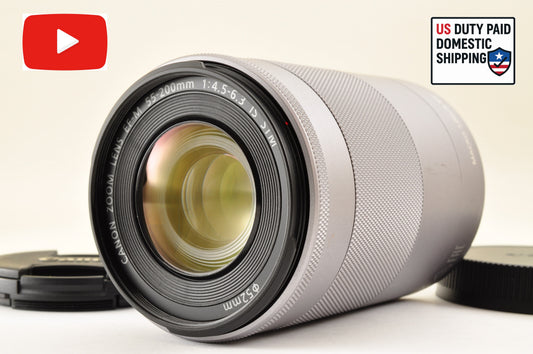 [US Duty Paid] Canon EF-M 55-200mm f/4.5-6.3 IS STM Silver for EF-M Lens US Ship