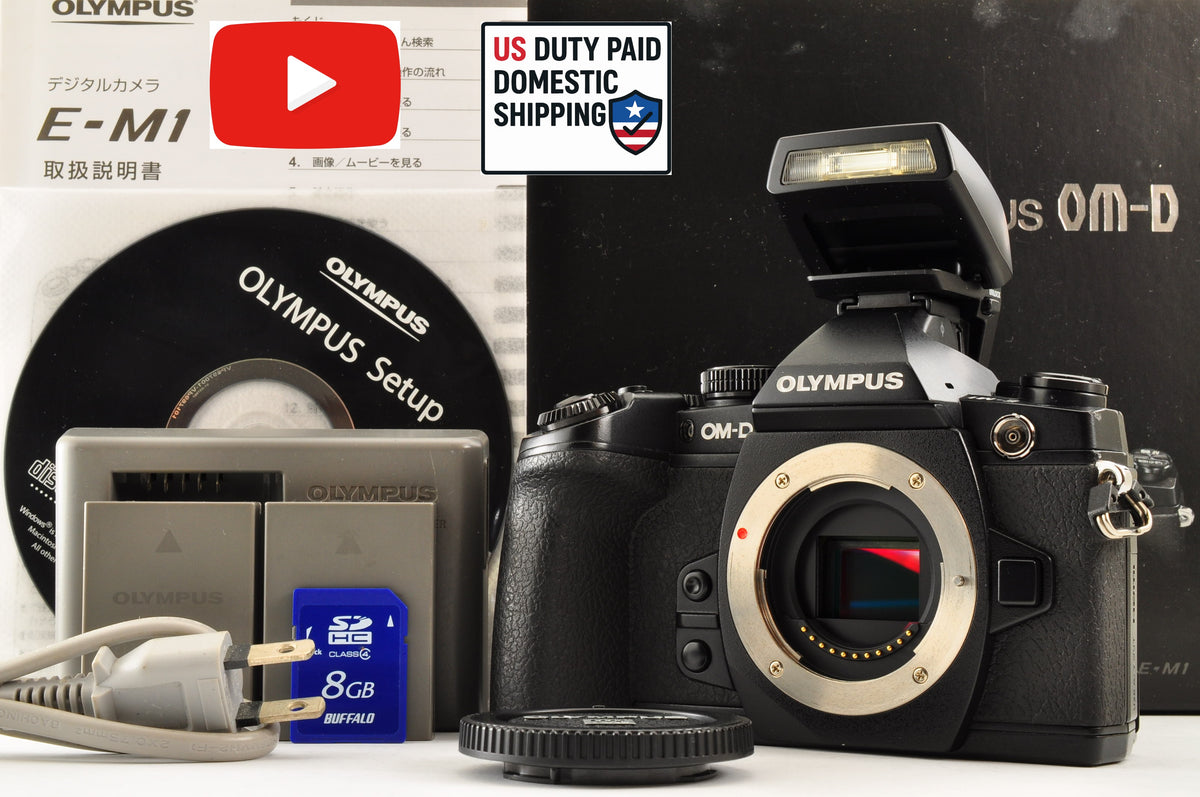[Mint+ in BOX SC: 4140] Olympus OM-D E-M1 Digital Camera Black Body US OR Stock