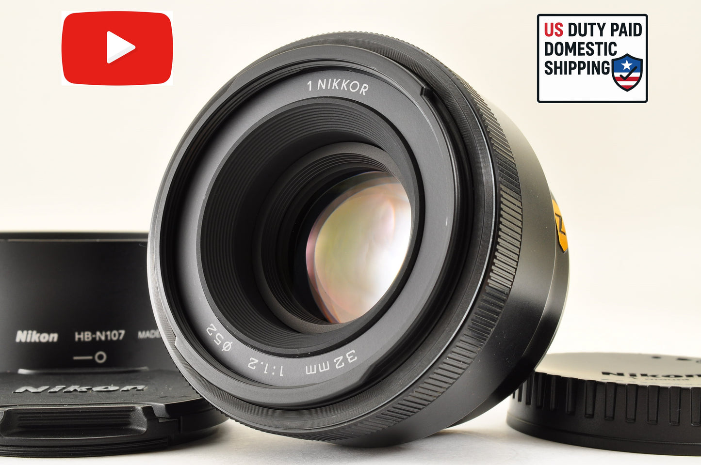 [Mint+++] Nikon 1 NIKKOR 32mm f/1.2 BLACK for Nikon CX Format RARE Ship from US