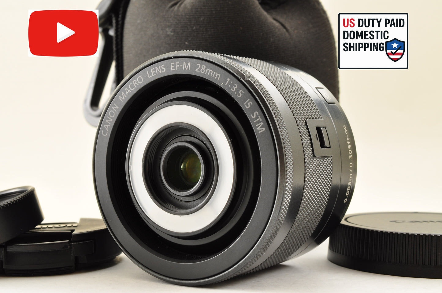 [Top Mint+++] Canon EF-M 28mm f/3.5 Macro IS  STM Macro Prime Lens Ship from US