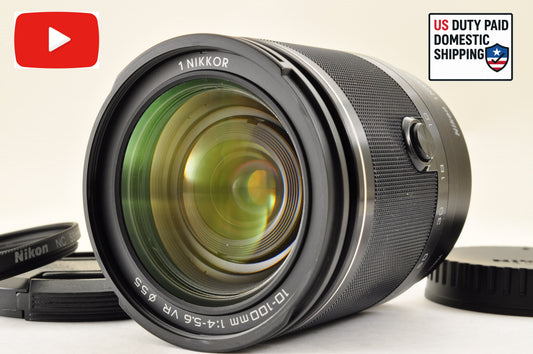 [Mint+++] Nikon 1 NIKKOR 10-100mm F/4-5.6 VR ZOOM Lens Black Ship from USA