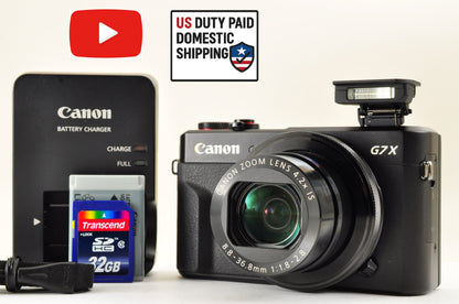 [US Duty Paid] Canon PowerShot G7X G7 X Mark II 20.1MP Compact Digital Camera US