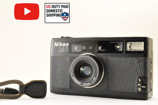 [US Duty Paid] Nikon 28Ti 35mm Film Camera Point & Shoot Black Body US Ships