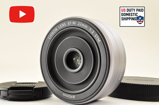 [Top Mint+] Canon EF-M 22mm f/2 STM AF Lens Silver for EOS EF-M Mount US OR Ship