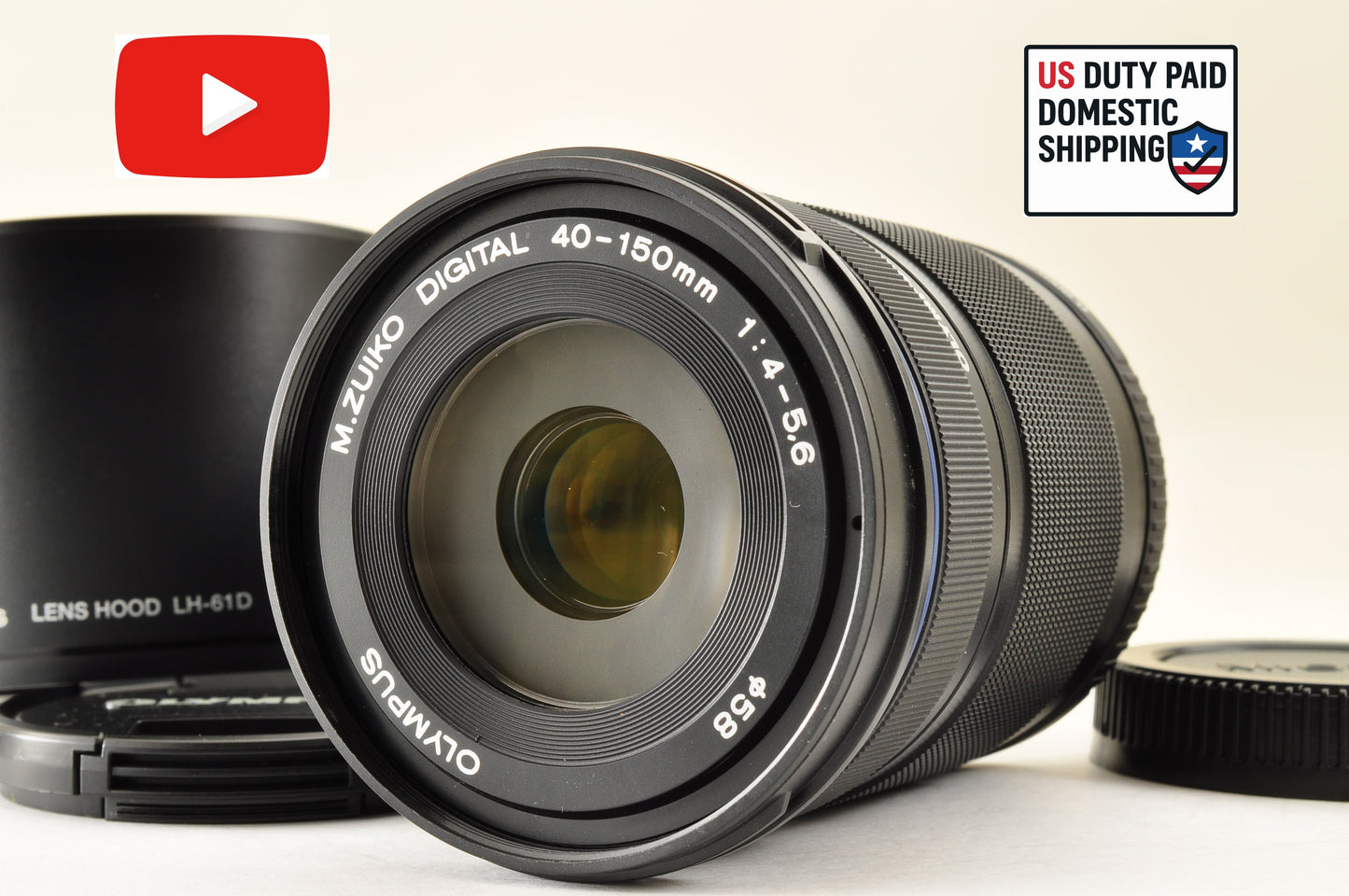 [Top Mint+] Olympus M.Zuiko Digital 40-150mm f/4-5.6 R ED Lens BLACK US Stock