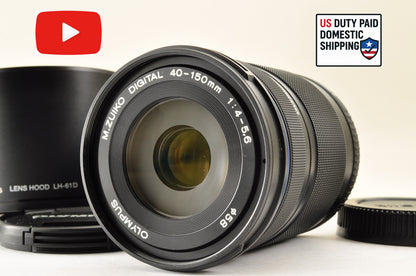 [Top Mint+] Olympus M.Zuiko Digital 40-150mm f/4-5.6 R ED Lens BLACK US Stock