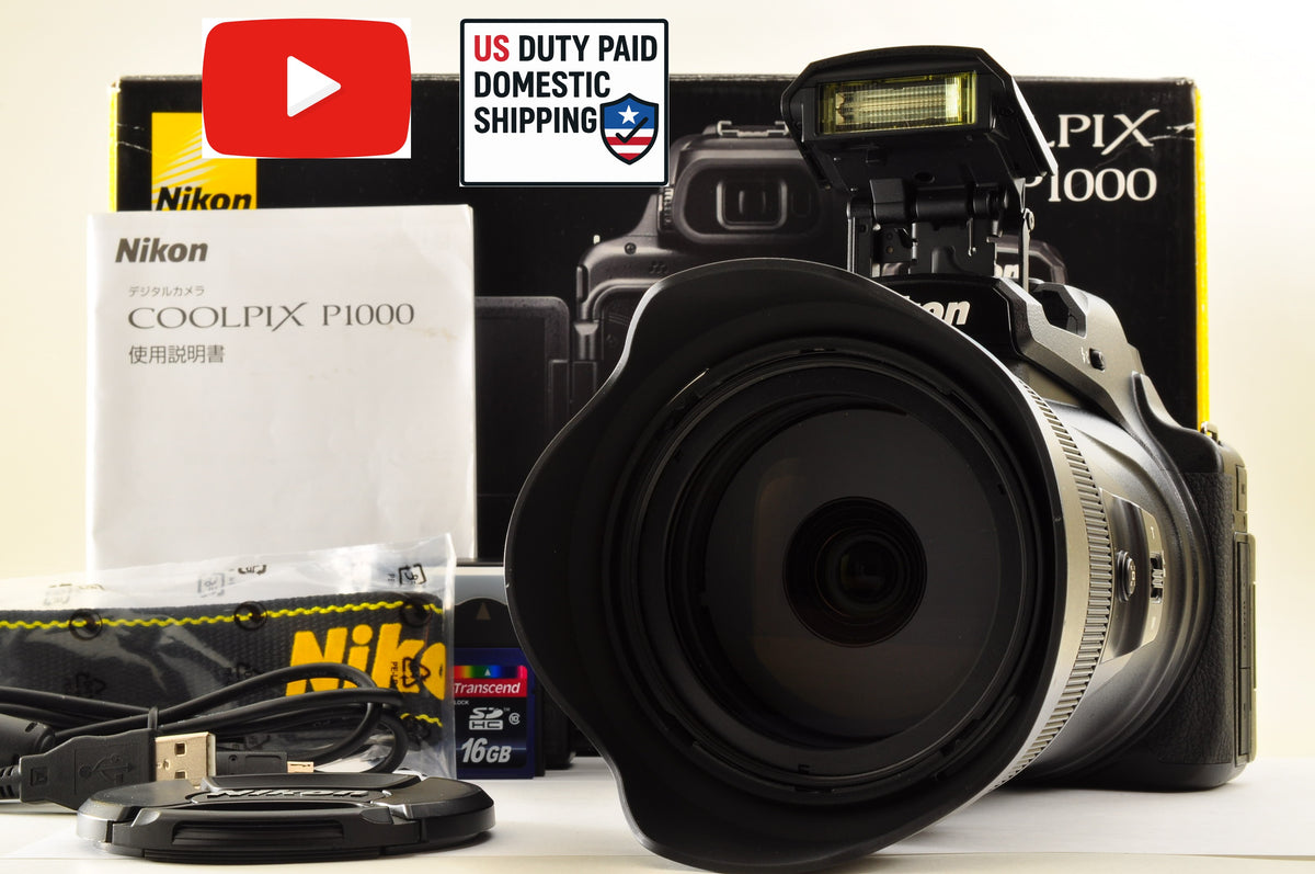 [Top Mint+ in BOX] Nikon COOLPIX P1000 x125 16.0MP Zoom 24-3000mm Ship from US