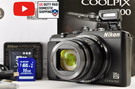 [Top Mint+++] Nikon COOLPIX A900 BLACK 20.3MP Compact Digital Camera US Ships