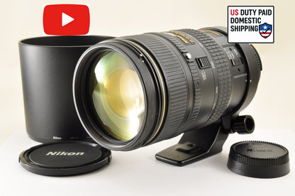 [US Duty Paid] Nikon AF NIKKOR 80-400mm f/4.5-5.6 D ED VR Zoom Lens Ship from US