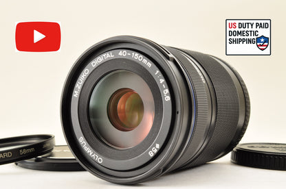 [Top Mint+] Olympus M.Zuiko Digital 40-150mm f/4-5.6 R ED Lens BLACK US Stock