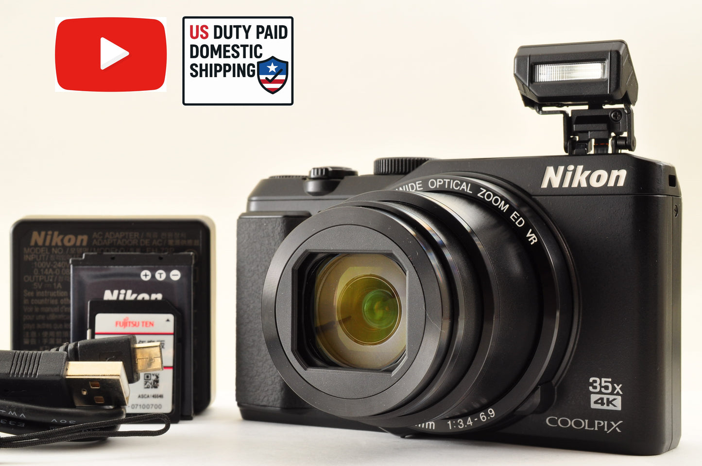 [Mint+++] Nikon COOLPIX A900 Black 20.3MP Compact Digital Camera US OR Stock