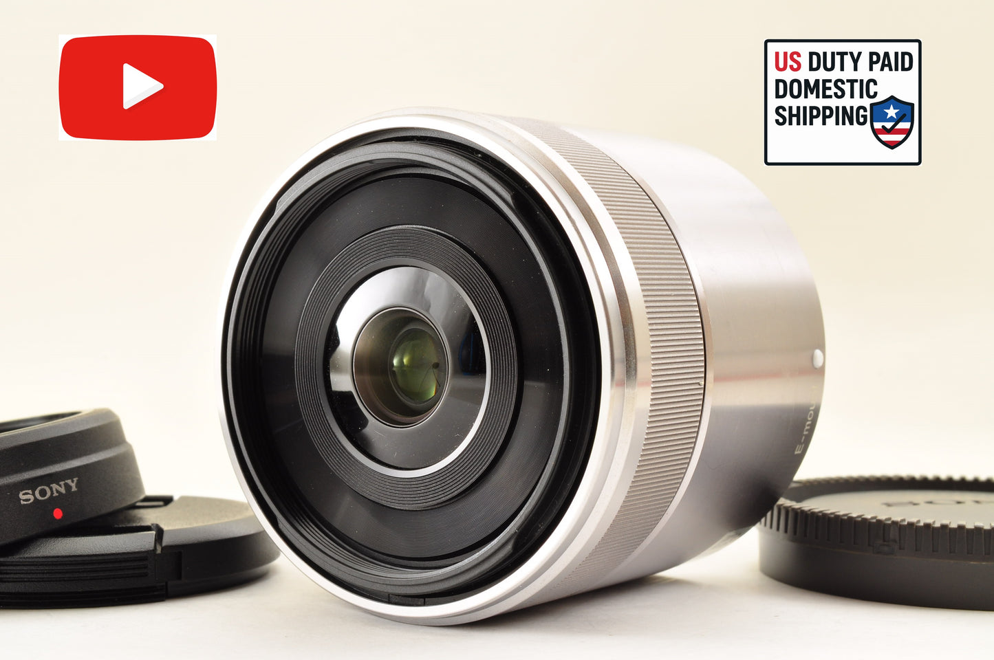 [Mint+++++] SONY E 30mm f/3.5 SEL30M35 SILVER E-Mount Macro Lens Ship from USA