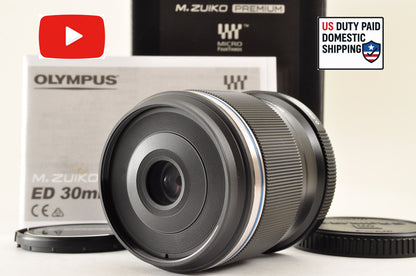 [Almost Unused in BOX] OLYMPUS M.Zuiko Digital ED 30mm f/3.5 Macro Lens US OR
