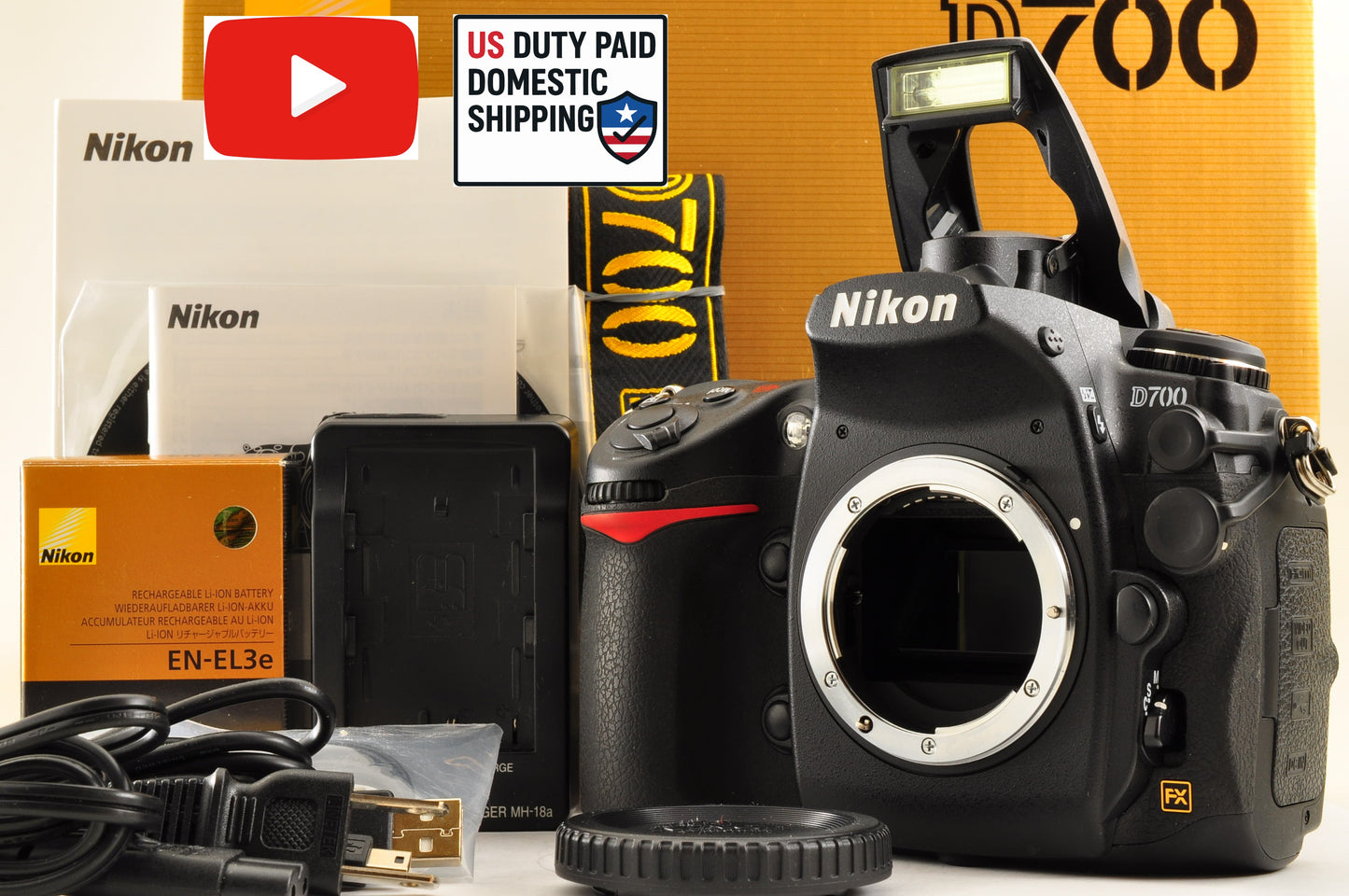 [Top Mint+ in BOX SC: 1439] Nikon D700 12.1MP Digital SLR Camera Body US Ships