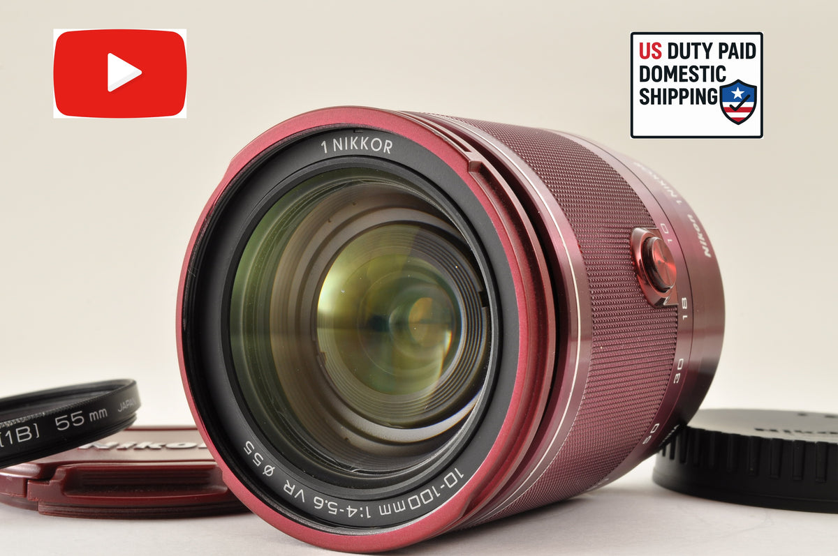 [Mint+++++] Nikon 1 NIKKOR 10-100mm F/4-5.6 VR ZOOM Lens RED Ship from US OR