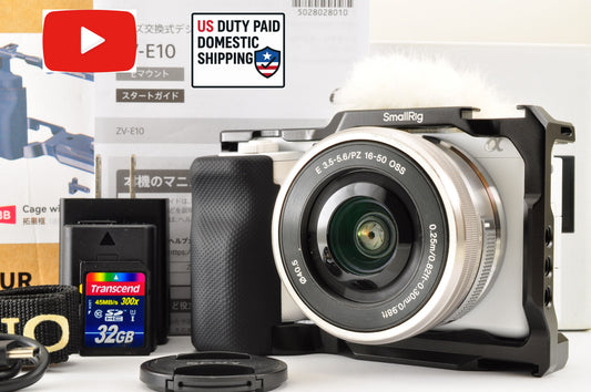 [Top Mint+ in BOX] Sony ZV-E10 4K Camera E10 kit Lens 16-50mm w/ Gage US Ships