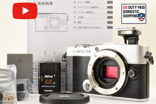 [US Duty Paid] OLYMPUS PEN E-P7 Mirrorless Camera Silver Body only US Ships
