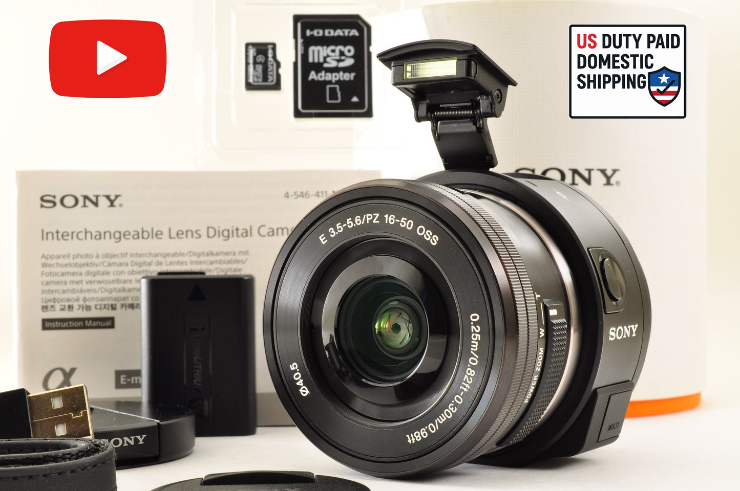 [Almost Unused] Sony ILCE-QX1 20.1MP 16-50mm Lens kit E Mount Ship from US OR