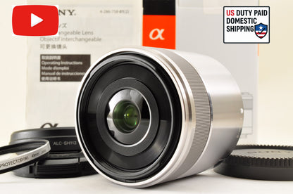 [US Duty Paid] SONY E 30mm f/3.5 SEL30M35 SILVER E-Mount Macro Lens US Ships