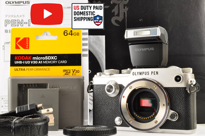[US Duty Paid] Olympus PEN-F 20.3MP Digital Mirrorless  Silver Body Count: 14030