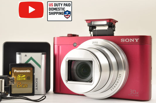 [US Duty Paid] Sony DSC-WX500 RED 18.2MP 30x Digital Camera Multilingual US Ship
