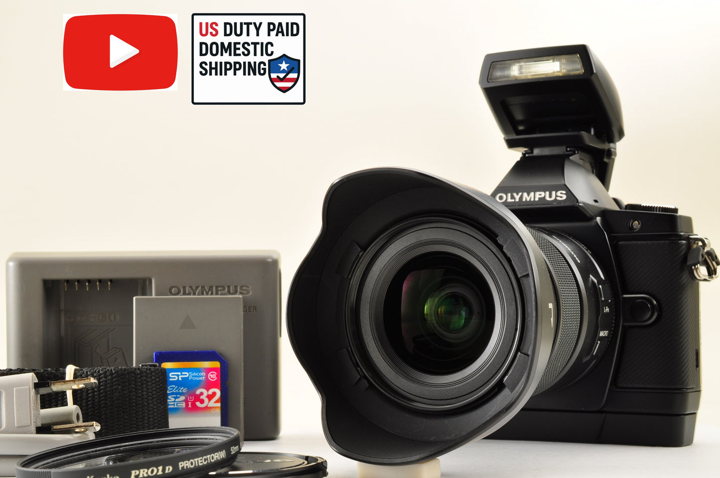 [Mint+++] OLYMPUS OM-D E-M5 Black Digital mirrorless w/ 12-50mm EZ Ship from US