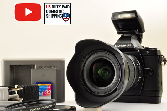 [Mint+++] OLYMPUS OM-D E-M5 Black Digital mirrorless w/ 12-50mm EZ Ship from US