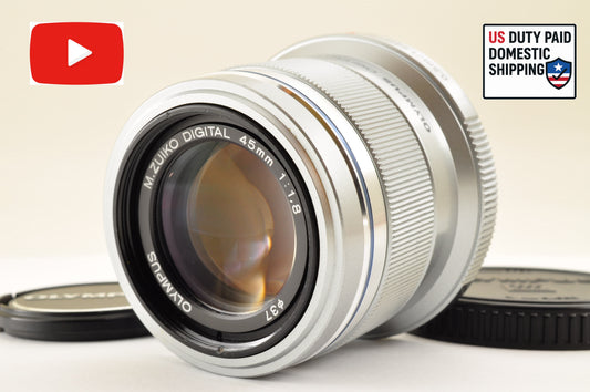 [Mint+++] Olympus M.Zuiko Digital 45mm F/1.8 Lens Silver Micro Four Thirds USA