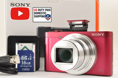 [Top Mint+] SONY Cyber-Shot DSC-WX500 Compact Digital Camera RED English US Ship